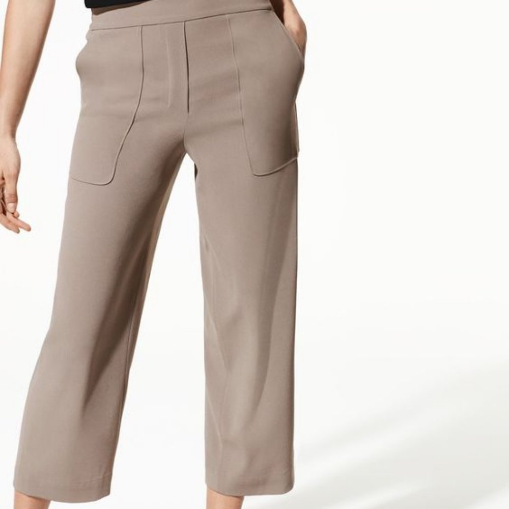 Aritzia Babaton Akil Culotte Pants in Modern Taupe
